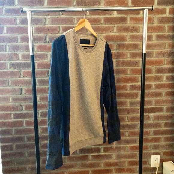 [MOSTLY HEARD] Plaid Sleeves Sweatshirt - Picture 5 of 7